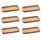 Kit 6 Bandejas Petisqueiras Hire Bambu 20cm x 10cm - Ela Decora